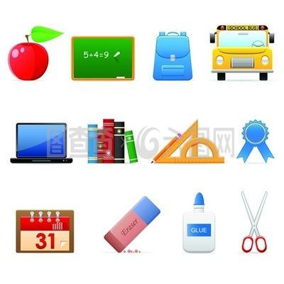矢量學(xué)校教學(xué)用具元素 讓教學(xué)更有趣，設(shè)計(jì)更高效
